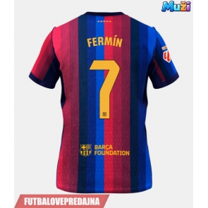 Lacne Muži Futbalové dres Barcelona Fermin Lopez #7 2026-27 Krátky Rukáv - Domáci